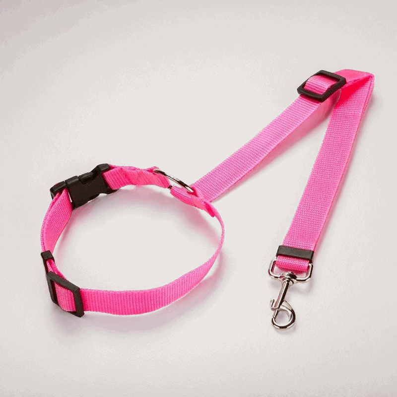 Ceinture de sécurité canine pour voiture rose - PITOUDOUX