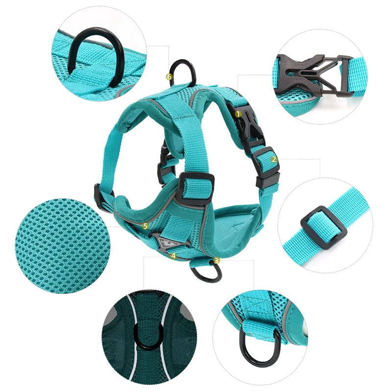 NO PULL HARNESS : Ensemble de harnais et laisse pour Chien