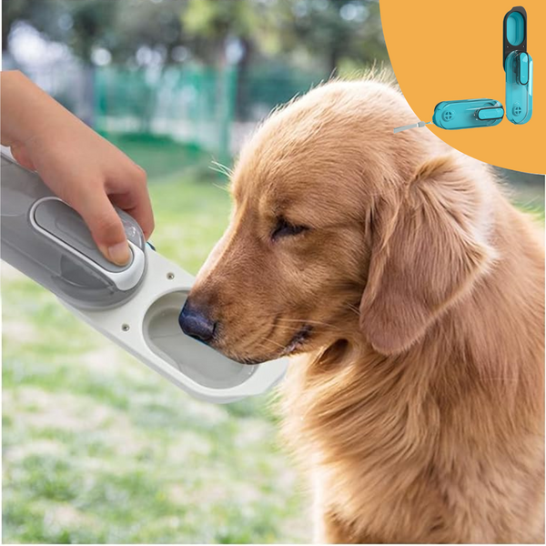 Special Bottle -  Bouteille d'eau pliable pour chien avec une conception spéciale en relief