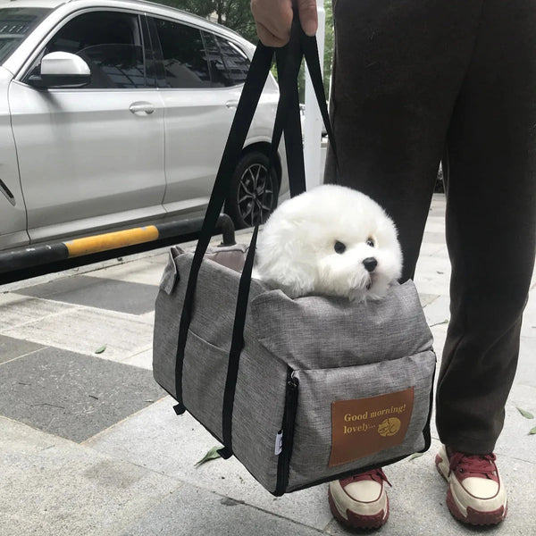 Siège de voiture pour Petit CHien, Sac à main pour Animaux de Compagnie (jusqu'à 5.4 kg) I PET LOVELY - PitouDoux