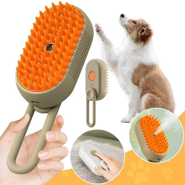 Brosse à vapeur 3 en 1 pour chien et chat I PET SPA BRUSH - PitouDoux