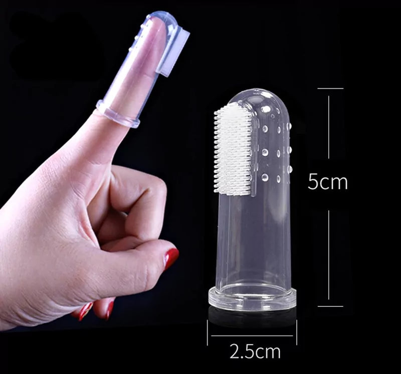 PET FINGER TOOTHBRUSH™ - Brosses à dent à doigts, douce pour petit et moyen chiens.