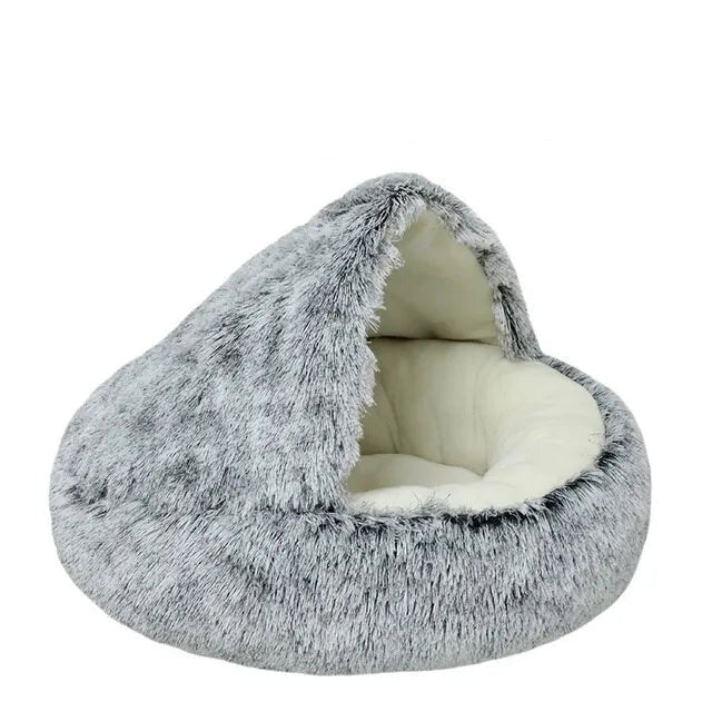 Lit rond en peluche pour petit chien, chat, sac de couchage 2 en 1 pour animal de compagnie - PARADISE™ - PitouDoux