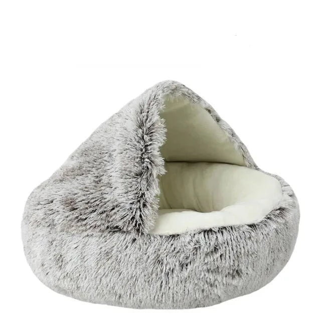 Lit rond en peluche pour petit chien, chat, sac de couchage 2 en 1 pour animal de compagnie - PARADISE™ - PitouDoux