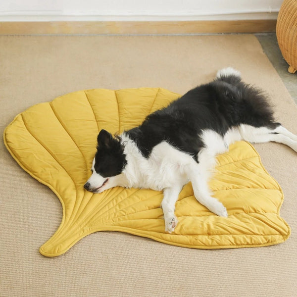 NordicLeaf Tapis, Couette de lit, forme de feuille, pour CHIEN - PitouDoux