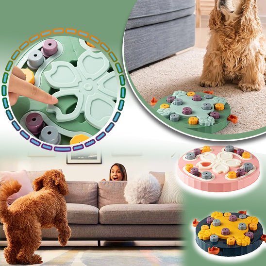 PET PUZZLE - Puzzle interactif et Mangeoire Lente pour Chiens et Chats - PitouDoux