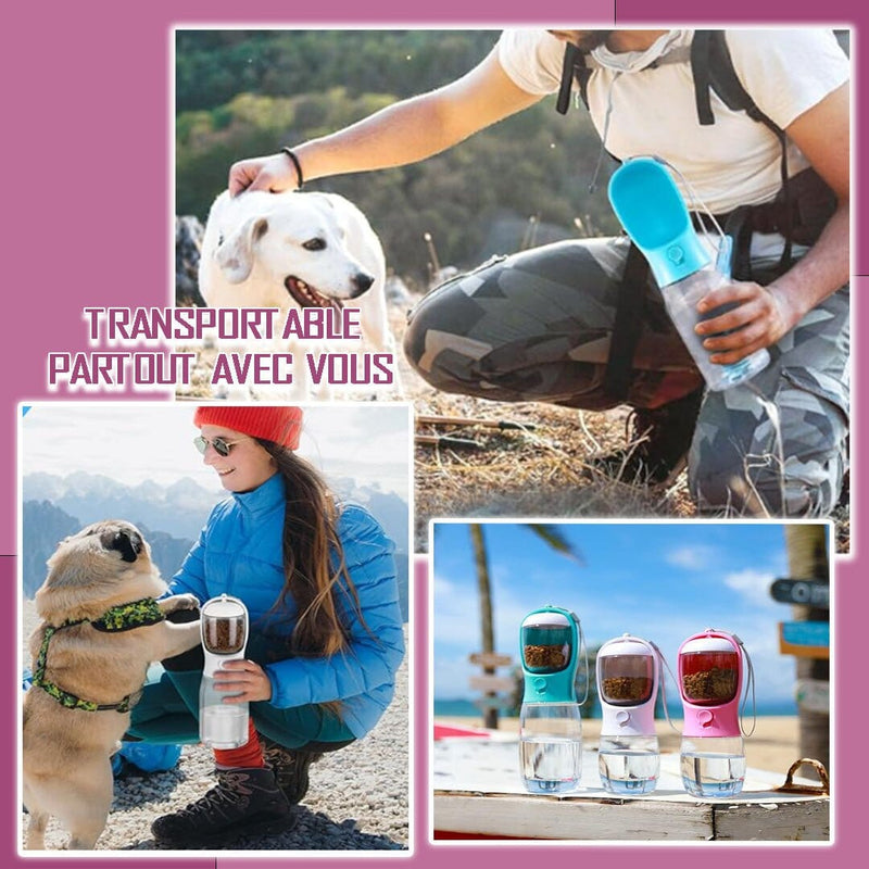 PET WATER BOTTLE - Bouteille d'Eau et Bouilloire pour Chien 2 en 1 - PitouDoux