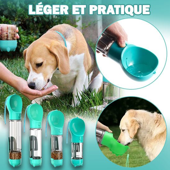 POLYWATER-Gourde d'eau, 3 en 1 pour Chien. - PitouDoux